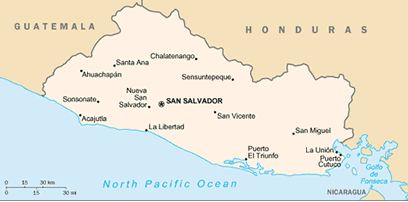 Map from El Salvador